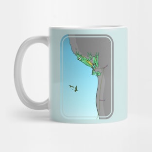 Funny Frog Rock Climbing Mug